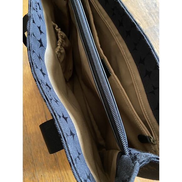 ECCO Black Canvas w/Leather Trim Tote - Picture 6 of 10